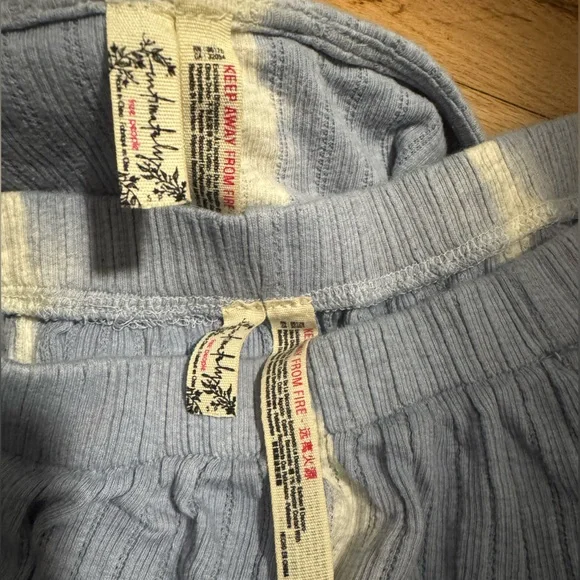 Free People Blue and White Long Sleeve Tee - Picture 4 of 5